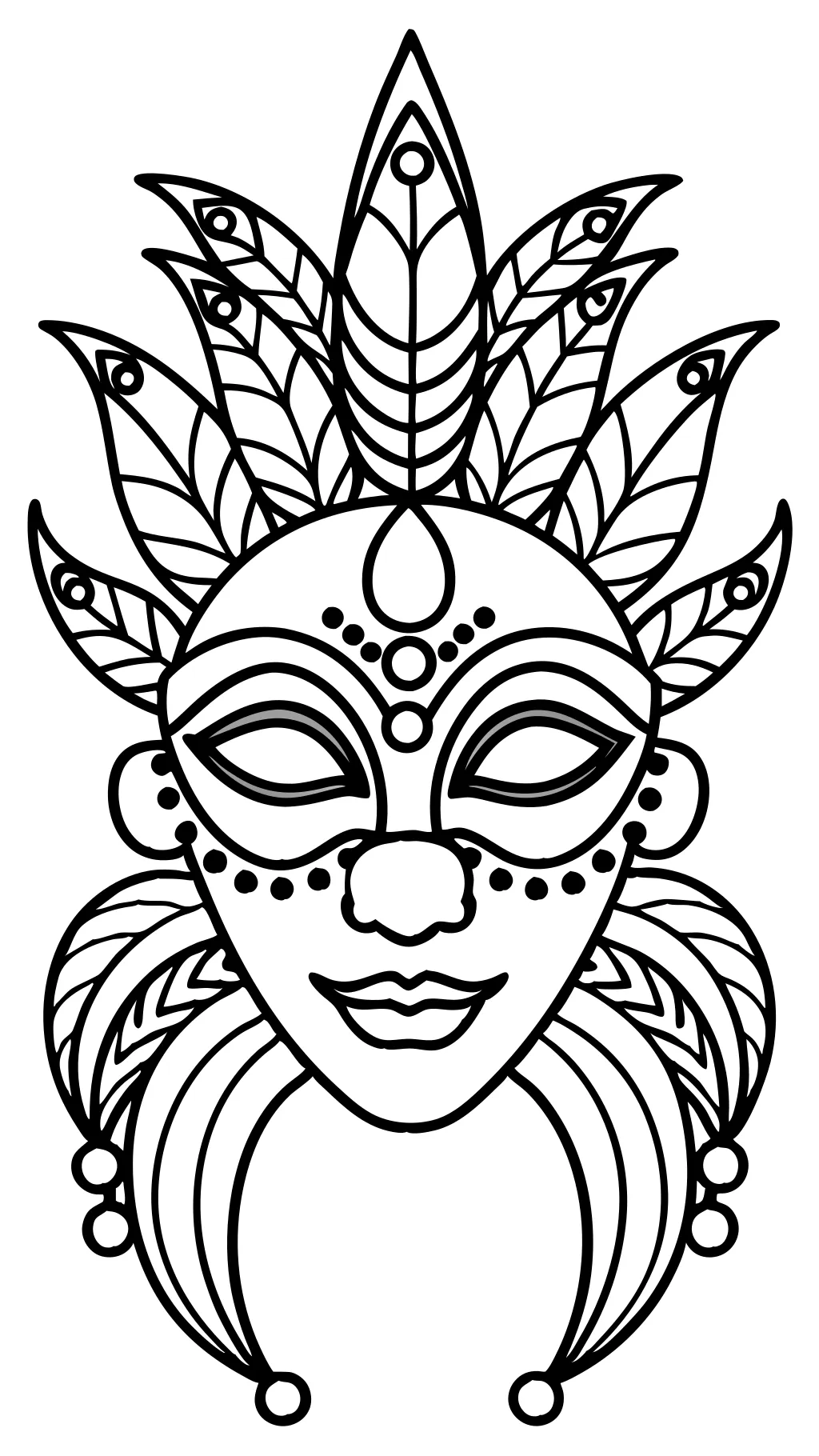 coloriages des masques de mardi Gras